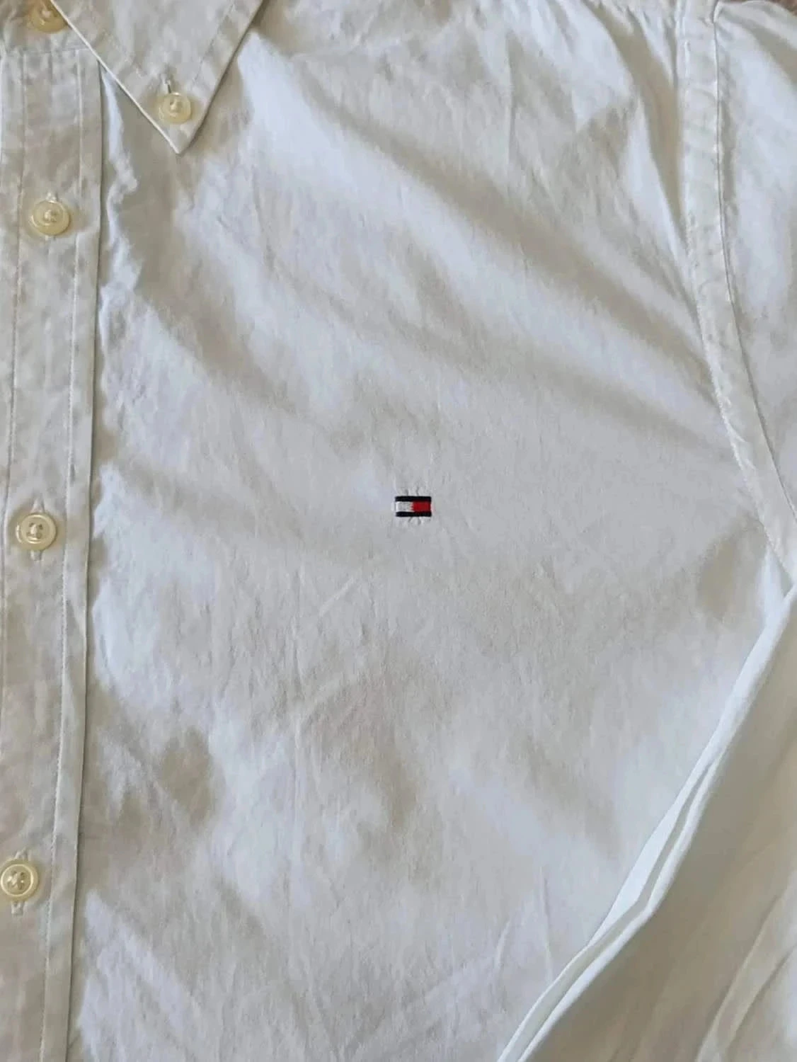 Witte Tommy Hilfiger-shirt met geborduurd logo maat S – photo 8